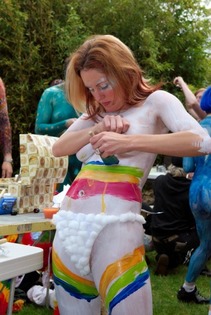 Solstice Cyclist Painting Party 2006