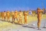 Naturistes nus à la plage