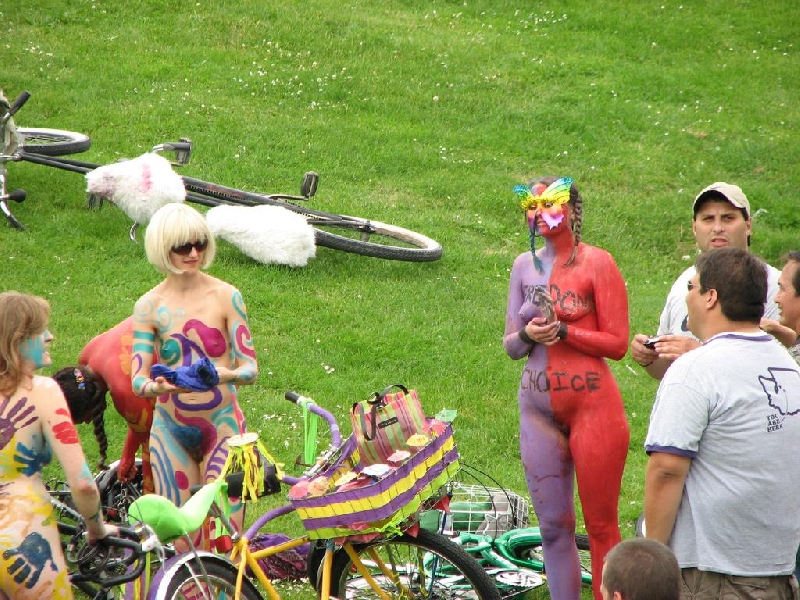 Seattle Fremont Parade Summer Solstice d'été nude cyclists 2008
