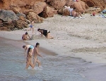 Groupes naturistes a la plage
