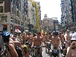 World Naked Bike Ride Cyclo nudista Madrid 2007