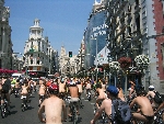 World Naked Bike Ride Ciclonudista Madrid 2007