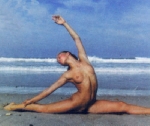 Naturistes nus à la plage