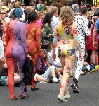 Seattle Fremont Parade Summer Solstice d'été nude cyclists 2008